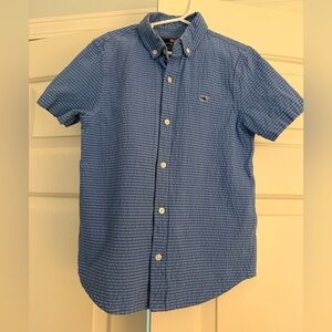 Vineyard Vines Boys Blue Seersucker Button Down Shirt